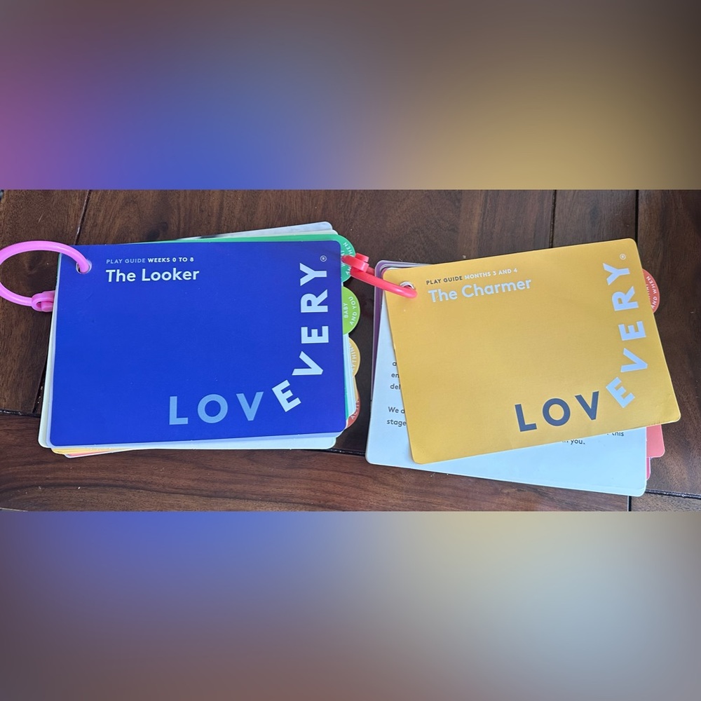 Lovevery The looker 0-8 weeks/the charmer 3M & 4M direction books
